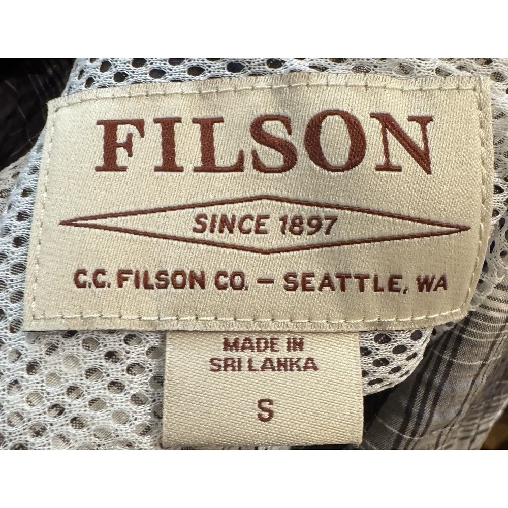 Men's Filson Lightweight Long Sleeve Plaid Breathable Outdoor Shirt Size Small - Picture 7 of 10